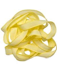 Image 1 of 1PC. CANARY 42" Hand Dyed Finished Edge Silk Wrist Wrap Bracelet/Jewelry/Craft Ribbons