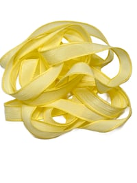 Image 3 of 1PC. CANARY 42" Hand Dyed Finished Edge Silk Wrist Wrap Bracelet/Jewelry/Craft Ribbons