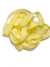 Image 4 of 1PC. CANARY 42" Hand Dyed Finished Edge Silk Wrist Wrap Bracelet/Jewelry/Craft Ribbons