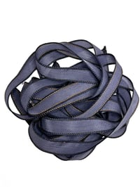 Image 1 of 1PC. FADED JEANS 42" Hand Dyed Finished Edge Silk Wrist Wrap Bracelet/Jewelry/Craft Ribbons