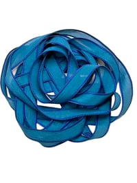 Image 5 of 1PC. ISLAND BLUE 42" Hand Dyed Finished Edge Silk Wrist Wrap Bracelet/Jewelry/Craft Ribbons