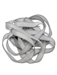 Image 2 of 1PC. SILVER 42" Hand Dyed Finished Edge Silk Wrist Wrap Bracelet/Jewelry/Craft Ribbons