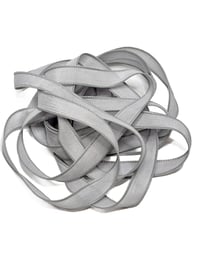 Image 1 of 1PC. SILVER 42" Hand Dyed Finished Edge Silk Wrist Wrap Bracelet/Jewelry/Craft Ribbons