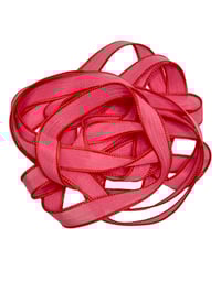Image 3 of 1PC. RED HOT 42" Hand Dyed Finished Edge Silk Wrist Wrap Bracelet/Jewelry/Craft Ribbons