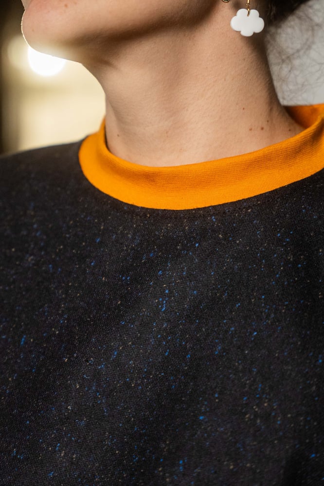 Image of Maglione interlinea nero melange