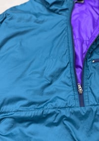 Image 5 of Patagonia Puffball Pullover Jacket Teal XL Mens Vintage 1995