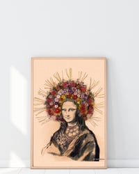 Image 4 of Mona Lisa wearing a wreath