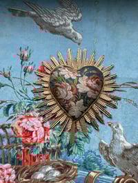 Ex voto soie XVIII ème (ref56)