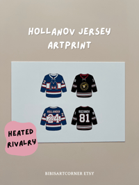 Hollanov Jerseys Art Print Heated Rivalry