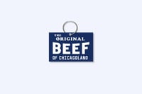 Image 1 of THE BEEF keychain: 1.75"x1.17" | The Bear | Laser-engraved acrylic | Chicagoland