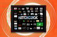 Image 1 of Alfred Hitchcock "Title Cards" in shadow box, 3D, Psycho, The Birds, Rear Window, Vertigo, 11"x14...