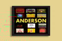 Image 1 of Wes Anderson "Title Cards" in shadow box | 11"x14" | Print + frame