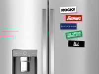 Image 1 of CUSTOM FRIDGE MAGNET: 4"x1.5" | Laser-engraved acrylic | Pick any movie, TV show or personal message