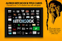 Image 2 of Alfred Hitchcock "Title Cards" in shadow box, 3D, Psycho, The Birds, Rear Window, Vertigo, 11"x14...