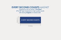 Image 2 of THE BEAR magnet, 4"x1.5", as featured in the series "The Bear", laser-engraved on acrylic, magnet...