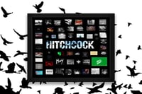 Image 4 of Alfred Hitchcock "Title Cards" in shadow box, 3D, Psycho, The Birds, Rear Window, Vertigo, 11"x14...