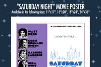 Image 2 of SATURDAY NIGHT retro poster, 8.5"x11", 11"x17", 16"x20", 18"x24", 24"x36", SNL50, sketch comedy, ...