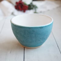 Image 3 of Turquoise Yunomi Tea Cup, 9 oz. Ceramic Stoneware Cup Made in USA