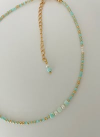 Image 2 of Palm Tree & Pearls Choker