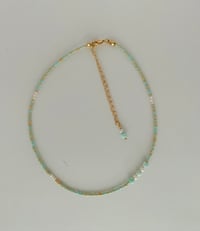 Image 1 of Palm Tree & Pearls Choker