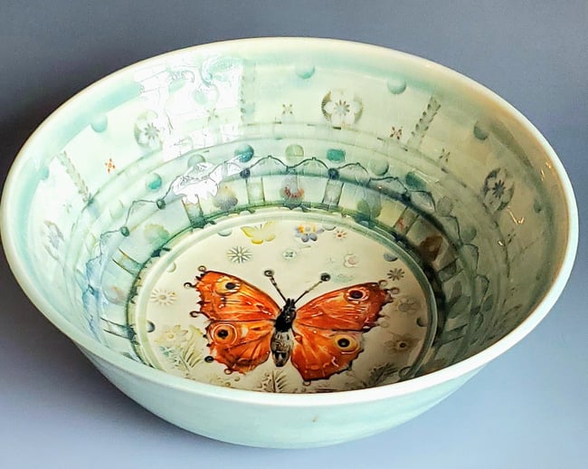 Medium Butterfly Porcelain Bowl