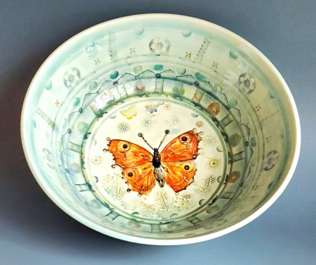 Medium Butterfly Porcelain Bowl