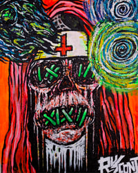 ***SOLD*** "REGRET" 8" X 11" acrylic and ink on canvas-Original Artwork!!