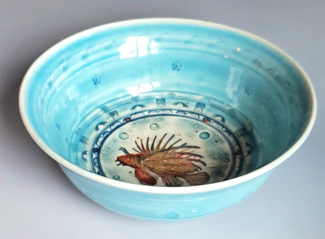Porcelain Lion Fish Bowl