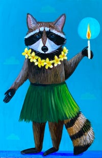 Aloha Raccoon Blue II