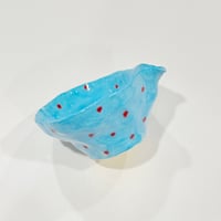Image 2 of xs red polka pouring bowl