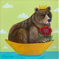 Gold Boat Brown Bear Poppy