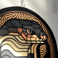 Image 4 of King Cobra - Faux Stained Glass Suncatchers