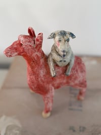 Image 2 of Clay: Goat on Red Pony