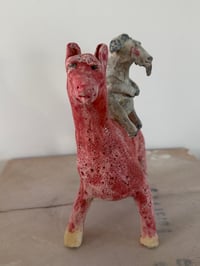 Image 5 of Clay: Goat on Red Pony
