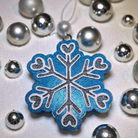 Image 3 of Winter Freshies|ChristmasScentedFreshener|Accessories|Heart-shaped Snowflake Freshie|Car|Gift|Custom