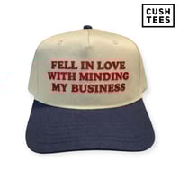 Fell in love ith minding my business (Snapback) Navy blue/Off White