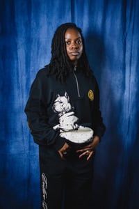 Image 2 of Sudadera zipper College Bully - Negra