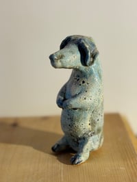 Image 5 of Clay: Little dachshund and his yellow tulip candle holder[sold as a pair]