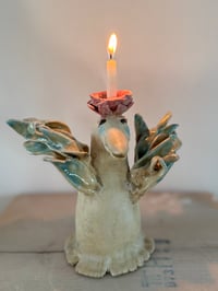 Image 2 of Clay: Goose cake topper/candle holder