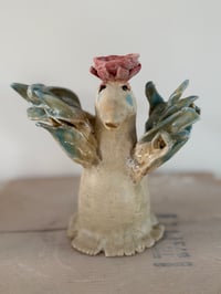 Image 4 of Clay: Goose cake topper/candle holder