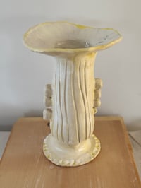 Image 1 of Clay: large cream vase 11"