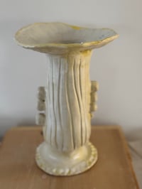 Image 7 of Clay: large cream vase 11"
