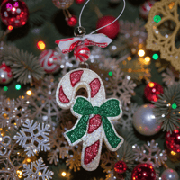 Image 1 of Winter Freshies|Christmas Scented Freshener|Accessories|Candy Cane with Bow Freshie|Car|Gift|Custom