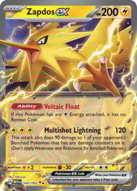 Zapdos ex - 145/165 - SV: Scarlet & Violet 151 - Near Mint