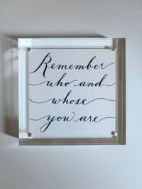 Remember who you are (navy), print