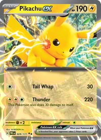 Pikachu ex - 028/131 - SV: Prismatic Evolutions - Near Mint
