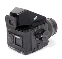 Image 6 of Bronica GS-1 6X7 camera + prism + 100mm F3.5 PG lens and 120 roll film back #1839