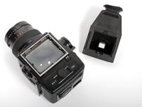 Image 7 of Bronica GS-1 6X7 camera + prism + 100mm F3.5 PG lens and 120 roll film back #1839