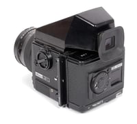 Image 4 of Bronica GS-1 6X7 camera + prism + 100mm F3.5 PG lens and 120 roll film back #1839