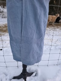 Image 11 of Upcycled Linen Apron in Soft Blue Patchwork 
